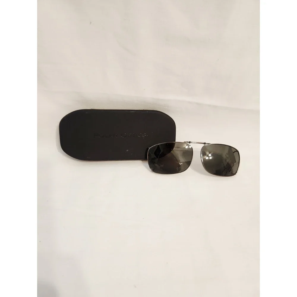 Polar Optics Clip On Sunglasses With Case wear over‎ regular